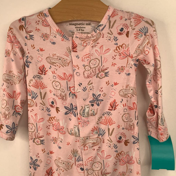 Size NB: Magnetic Me Pink Floral Print 1pc PJs