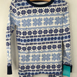 Size 5: Crewcuts White Blue Snowflake 2pc Pjs