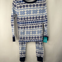 Size 5: Crewcuts White Blue Snowflake 2pc Pjs