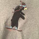 Size 8: Columbia Grey Snowboarding Bear Long Sleeve Shirt