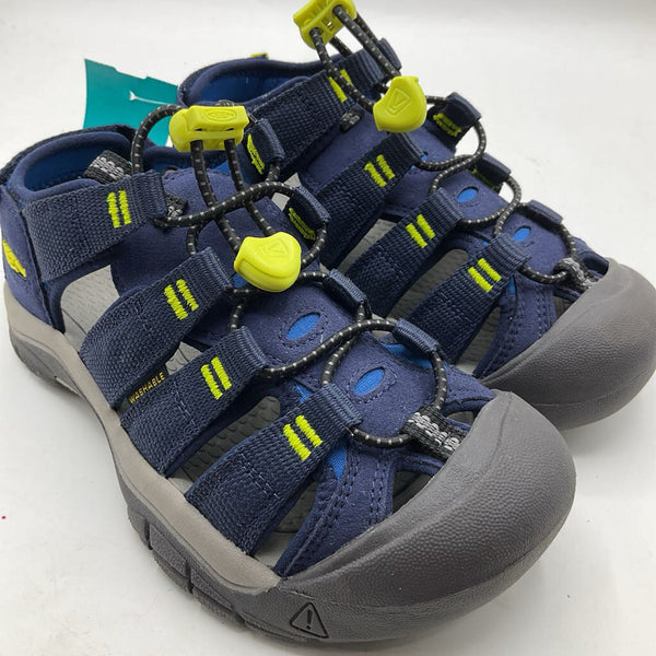 Size 1Y: KEEN Blue/Grey Velcro Sandals