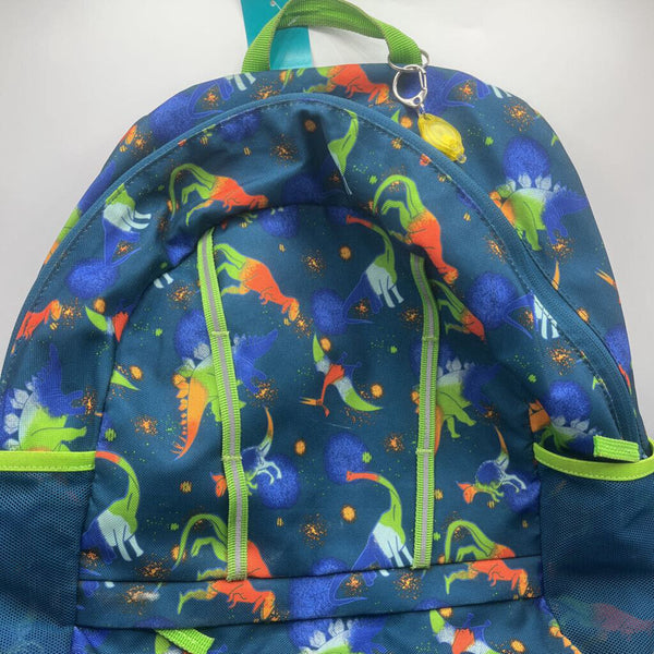 Lands End Blue Dinosaur Print Backpack