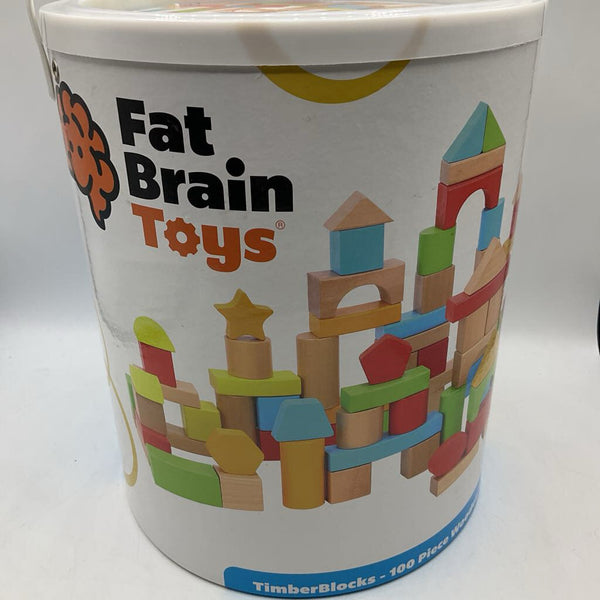 Fat Brain Toys 92pc Wooden Block Set