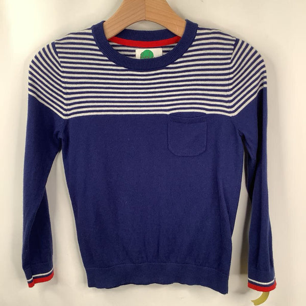 Size 8-9: Boden Blue/White Striped Knitted Sweater
