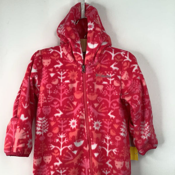 Size 18-24m:Columbia Pink Wilderness Print Fleece Bunting