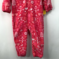 Size 18-24m:Columbia Pink Wilderness Print Fleece Bunting