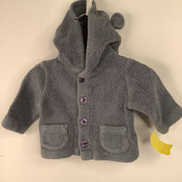 Size NB-3m: Monica + Andy Grey Fleece Sweater