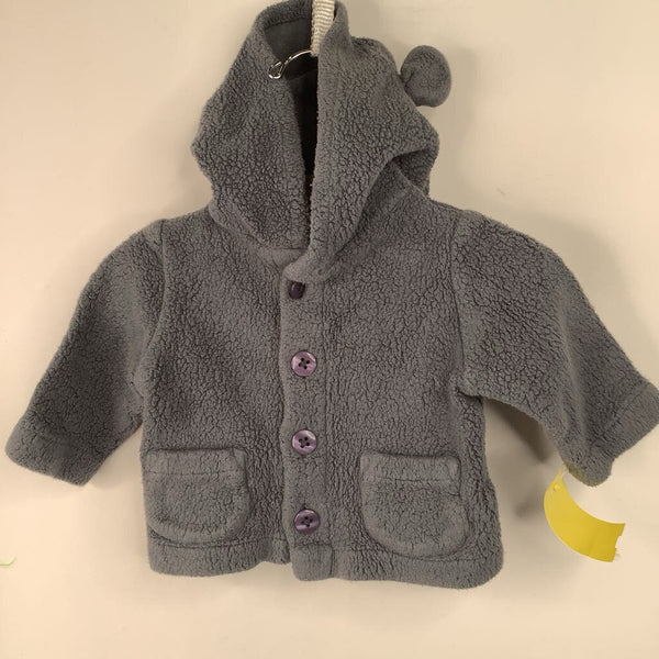 Size NB-3m: Monica + Andy Grey Fleece Sweater