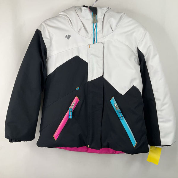 Size 5: Obermeyer White/Black/Pink Winter Coat