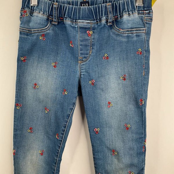 Size 12:Gap Green/Red/Pink Floral Embroidery Jeans