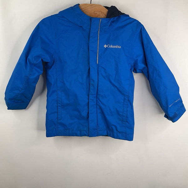 Size 3: Columbia Blue Zip-Up Rain Coat