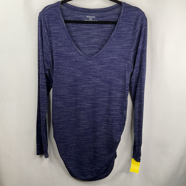 Size M: Motherhood Blue Heathered Long Sleeve Shirt