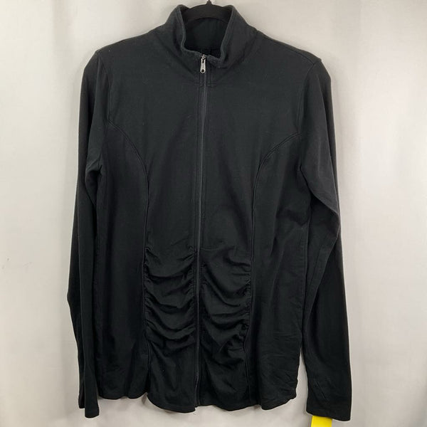 Size M: Motherhood Maternity Black Zip-Up Coat