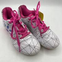 Size 13: Pink/White Lace-Up Soccer Cleats