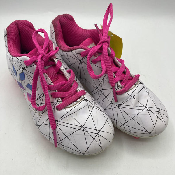 Size 13: Pink/White Lace-Up Soccer Cleats