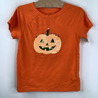 Size 6: Cat & Jack Orange Sequin Pumpkin T-Shirt