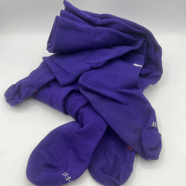 Size L: Nike Purple 3pc Sports Socks