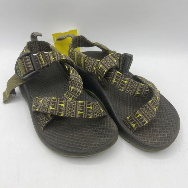 Size 10: Chaco Green/Grey Adjustable Strap Sandals