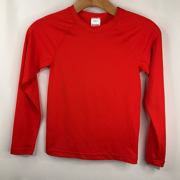 Size 8 (130): Hanna Andersson Red Long Sleeve Swim Shirt