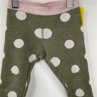 Size 2: Tucker + Tate Green/White Polka Dot Knitted Pants