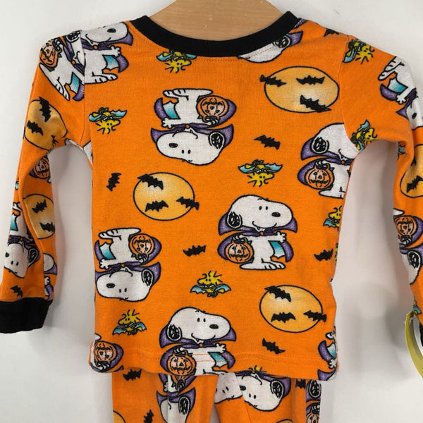 Size 2: Peanuts Orange Halloween 2pc PJs