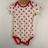 Size 18-24m: Baby Boden White/Red Apples Onesie