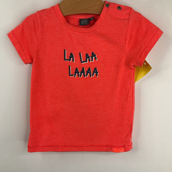 Size 9m: Baby Face Red "lalala" T-Shirt