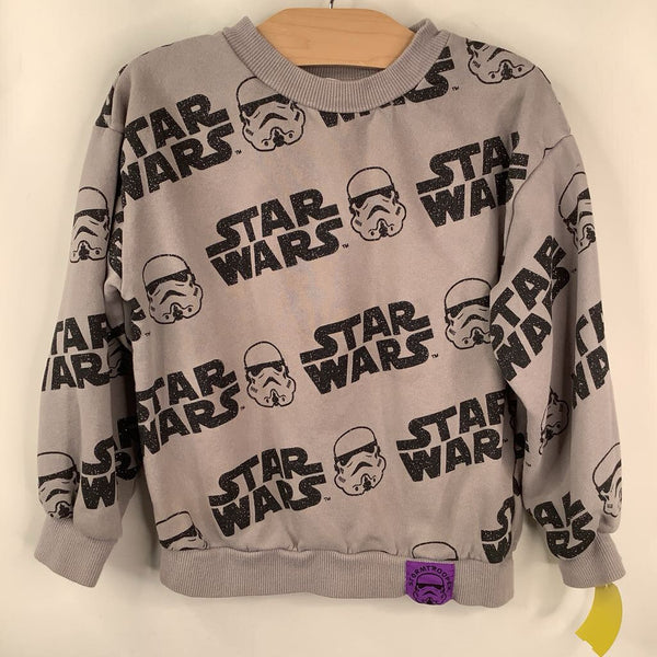 Size 5-6: H&M Grey/Black Sparkly Star Wars Sweater