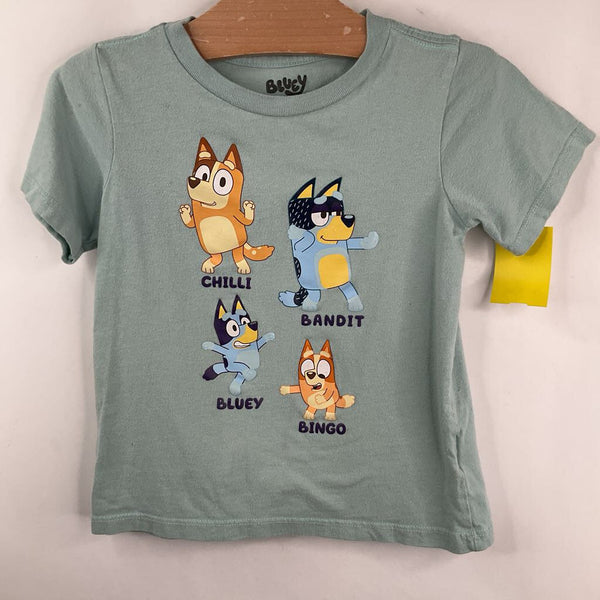 Size 4: Bluey Light Green T-Shirt