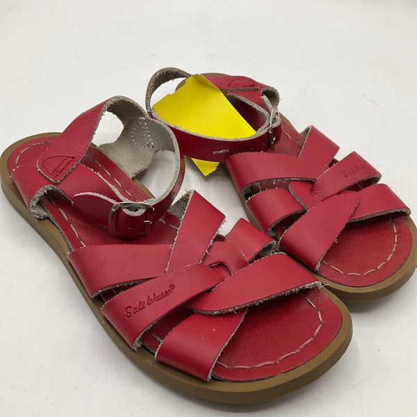 Size 12: Saltwater Red Buckle Strap Sandals