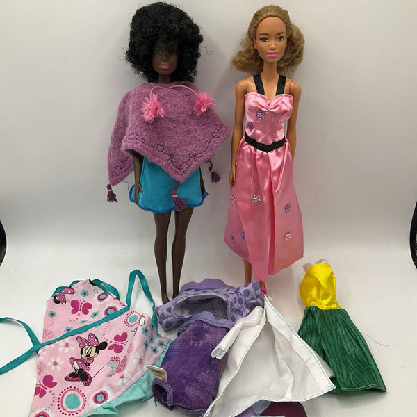 2 Barbie Dolls W/Accessories