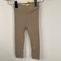 Size 3-6m: Mebie Baby Tan Ribbed Leggings