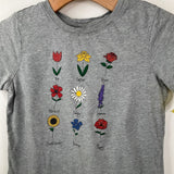 Size 8 (130): Hanna Andersson Grey Floral T-Shirt