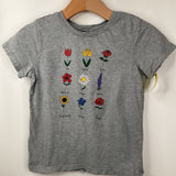 Size 8 (130): Hanna Andersson Grey Floral T-Shirt