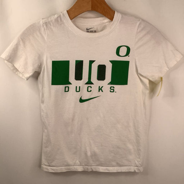 Size 8-9: Nike White/Green Ducks T-Shirt