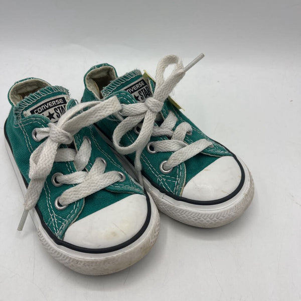 Size 6: Converse Green/White Lace-Up Sneakers