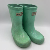 Size 7: Hunter Blue Shimmery Rain Boots