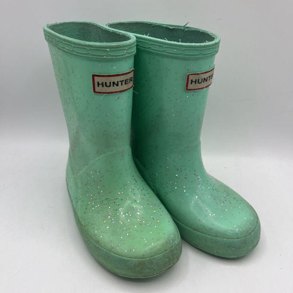 Size 7: Hunter Blue Shimmery Rain Boots