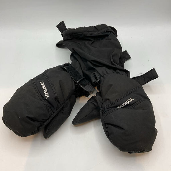 Size 5-6: Wind Rider Black Snow Mittens