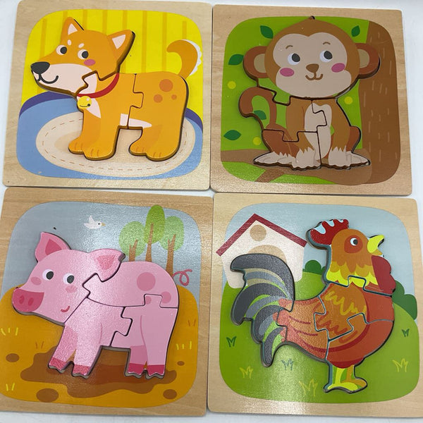 Small Assorted Wooden 6pc Puzzles