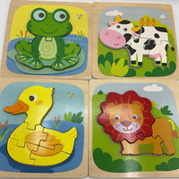 Small Assorted Wooden 6pc Puzzles