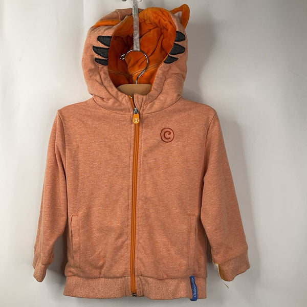 Size 3: Cub Coats Orange Tiger Plush Transformational Hoodie