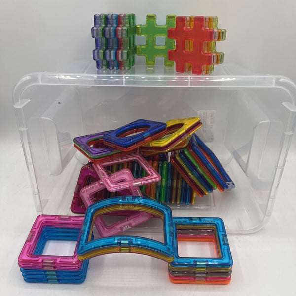 Bin Of Assorted Magaformers Magnetic Building Tiles