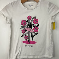 Size 8: Old Navy White/Pink Ballerina T-Shirt