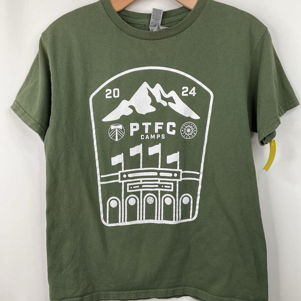 Size 12-14: Gildan Green/White "PTFC" T-Shirt