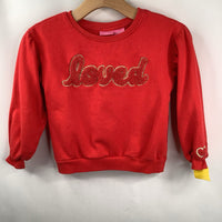 Size 8: Isaac Mizrahl Red "Loved" Sweater
