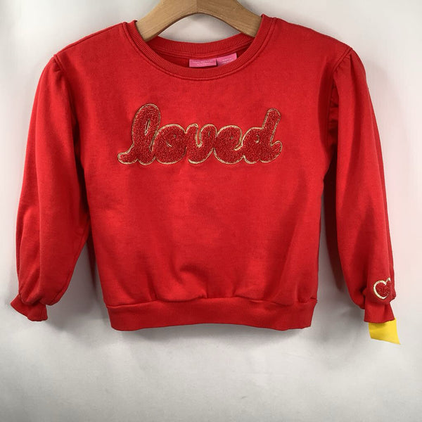 Size 8: Isaac Mizrahl Red "Loved" Sweater