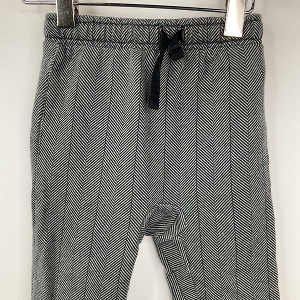 Size 9-12m: Tea Black/White Striped Pants