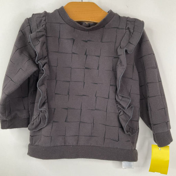 Size 12m: Miles The Label Grey Ruffled Sweater