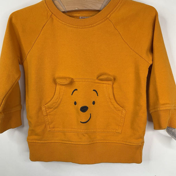 Size 18-24m (80): Hanna Andersson Yellow Winnie The Pooh Print Sweater
